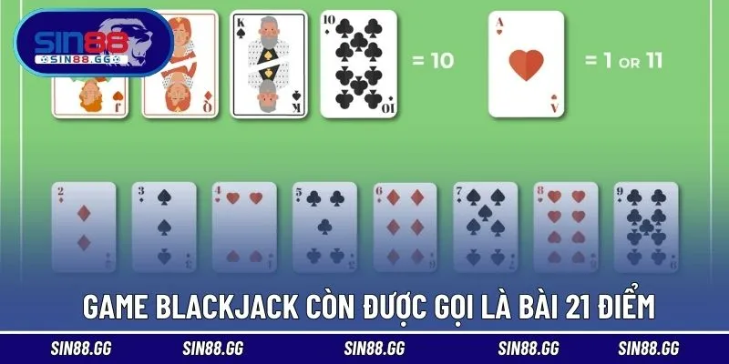 Game Blackjack còn được gọi là bài 21 điểm 